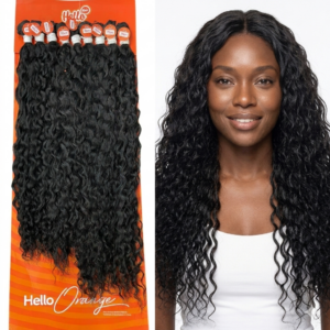 Cabelo Cacheado Hello Hair Orange 75 cm preto cor 1